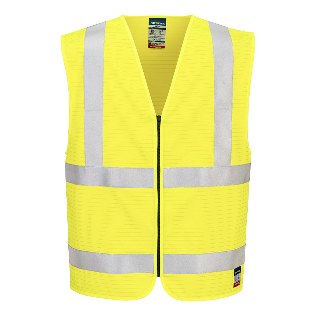 Bizflame Hi-Vis FR Zip Vest - Yellow