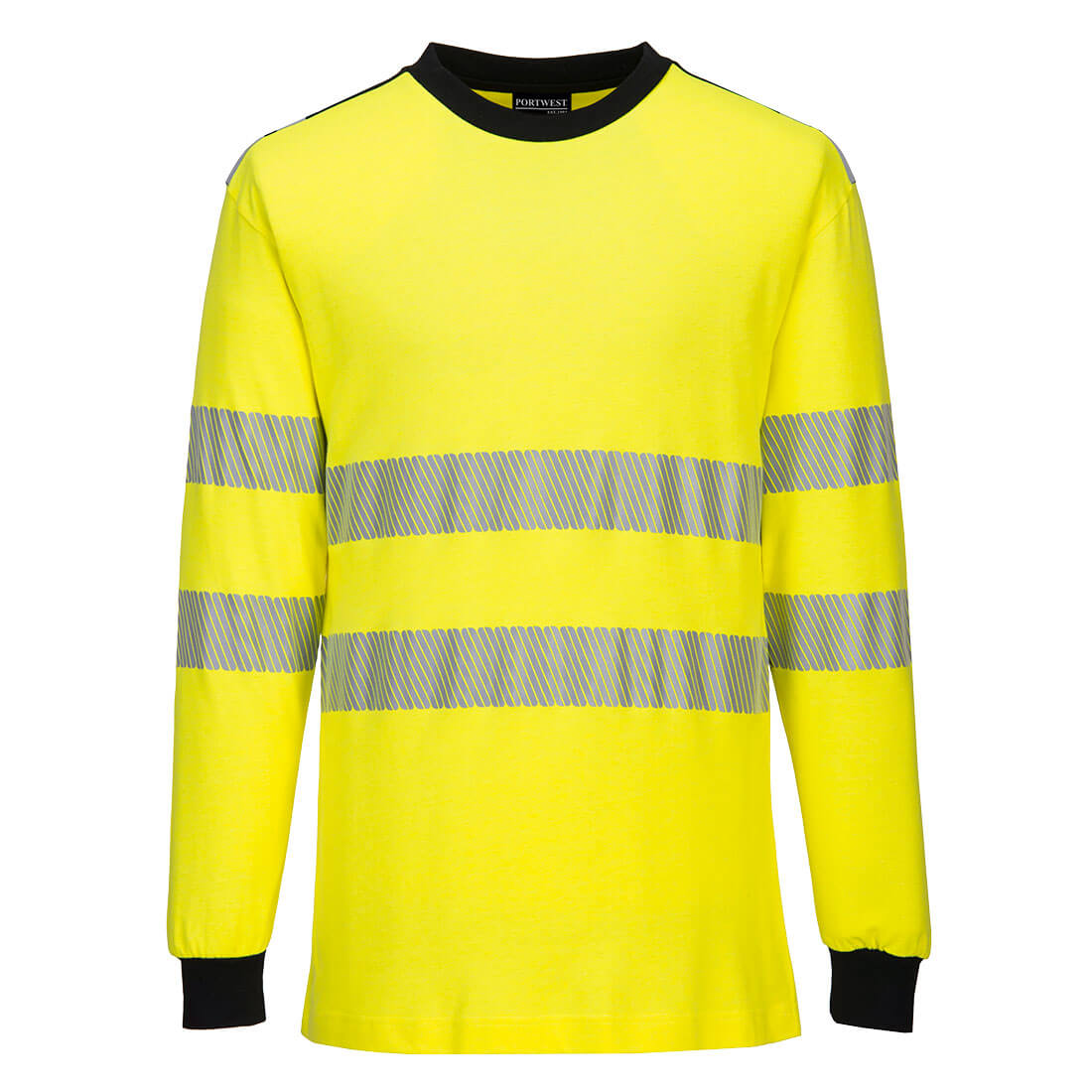 PW3 Modaflame Knit Hi-Vis FR Long Sleeve T-Shirt - Yellow/Black