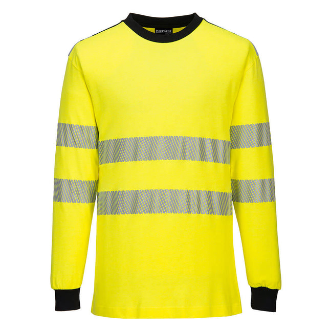 PW3 Modaflame Knit Hi-Vis FR Long Sleeve T-Shirt - Yellow/Black