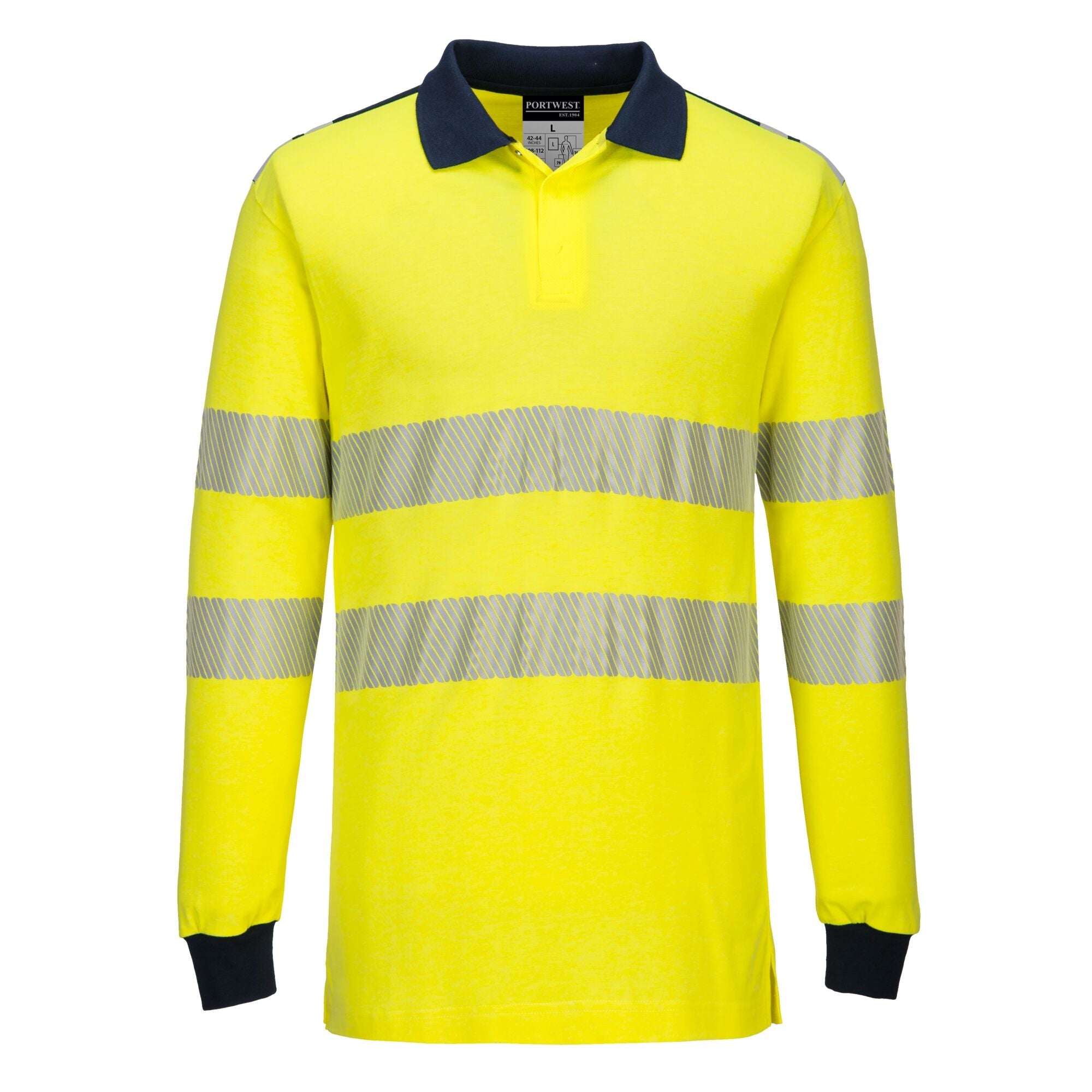 PW3 Vlamvertragende Modaflame Hi-Vis - Geel/Marine