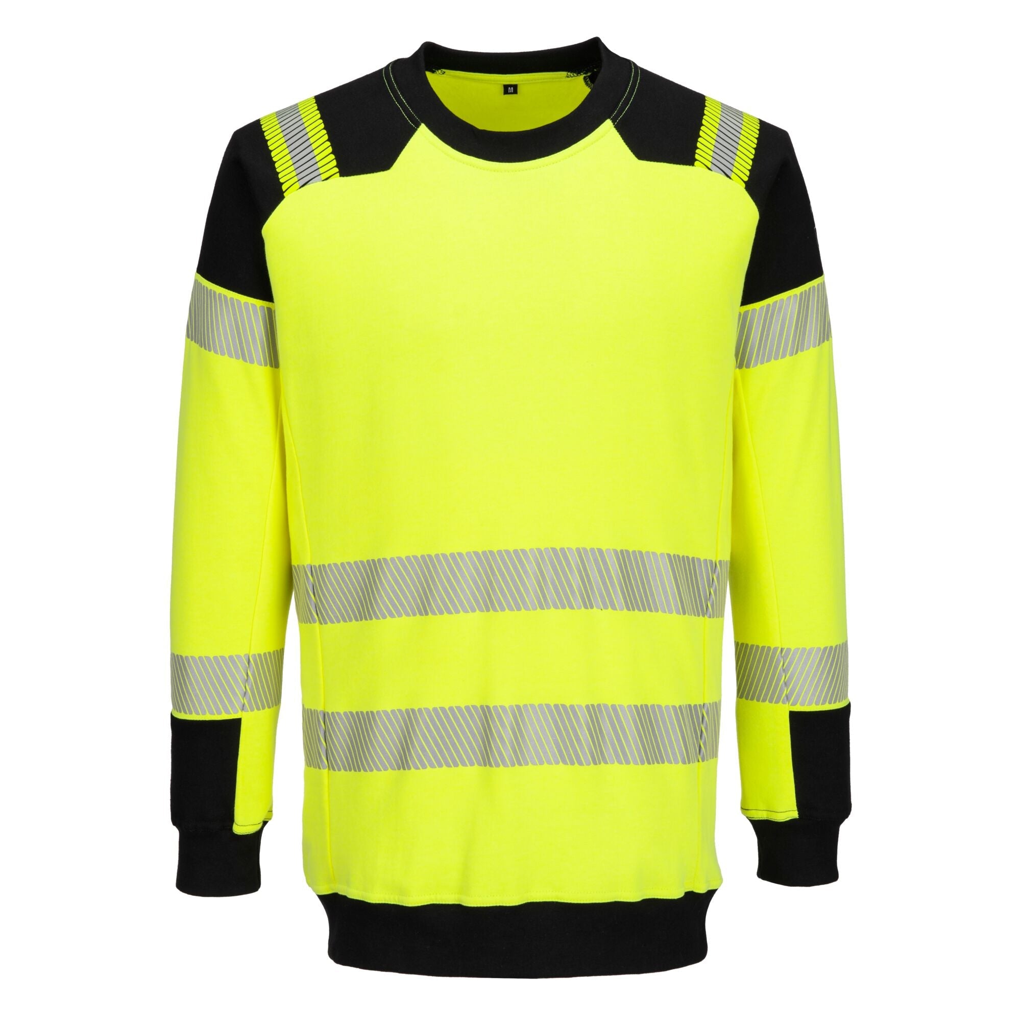 PW3 Modaflame gebreid Hi-Vis FR sweatshirt FR707 - Geel/Zwart