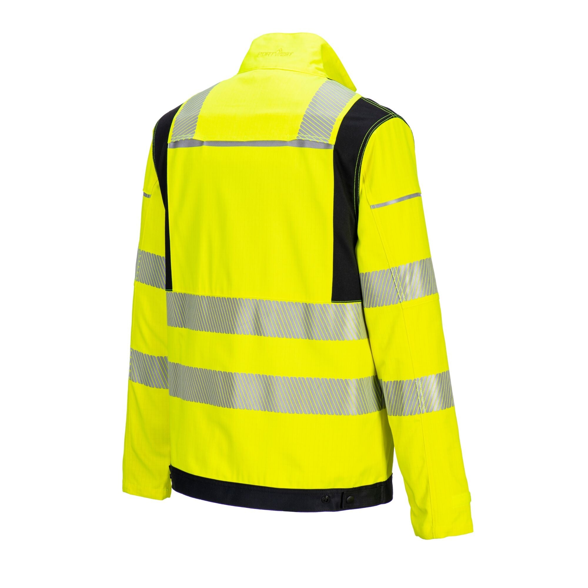 PW3 Vlamvertragende Modaflame Hi-Vis werkjack FR714 - Geel/Zwart - opname 3