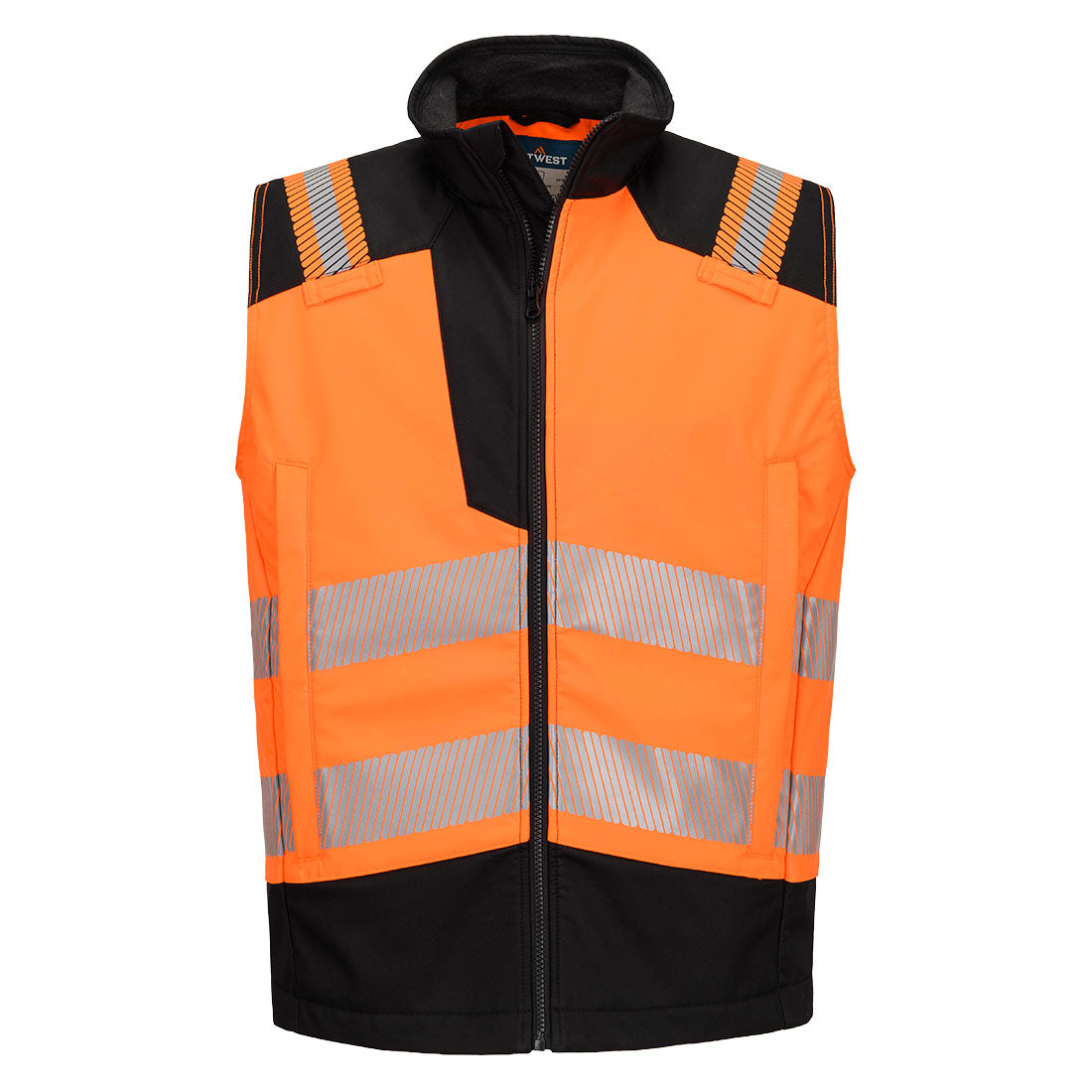 PW3 Modaflame Softshell Hi-Vis FR Gilet - Orange/Black