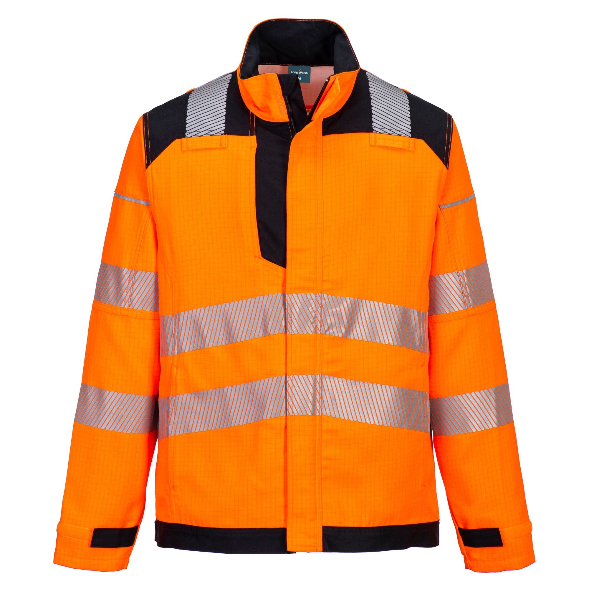 PW3 Vlamvertragende Modaflame Hi-Vis werkjack FR722 - Oranje/Zwart