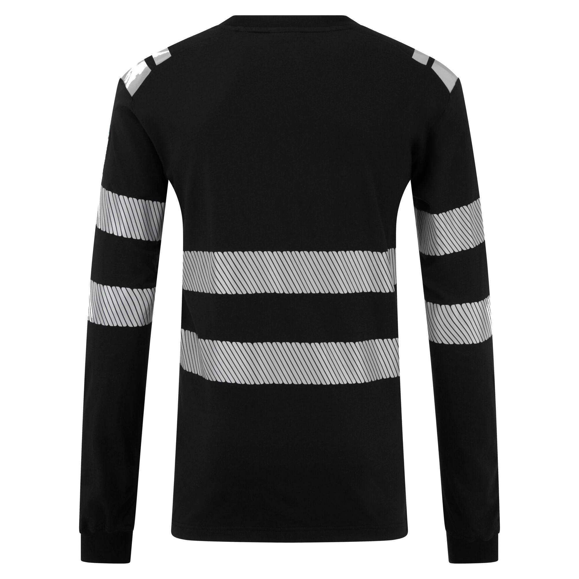 PW3 Modaflame gebreid FR T-shirt met lange mouwen FR732 - Zwart - achterkant