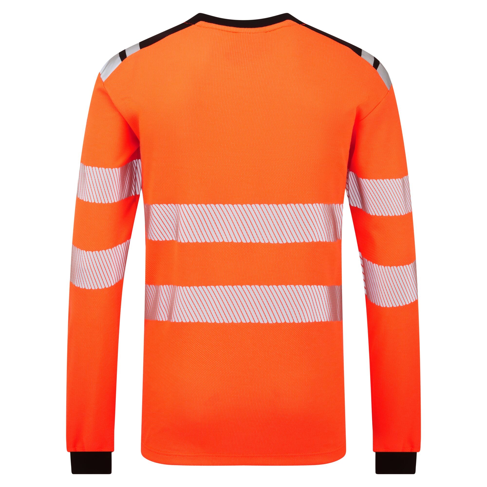 PW3 Modaflame gebreid FR T-shirt met lange mouwen - Oranje/Zwart - achterkant
