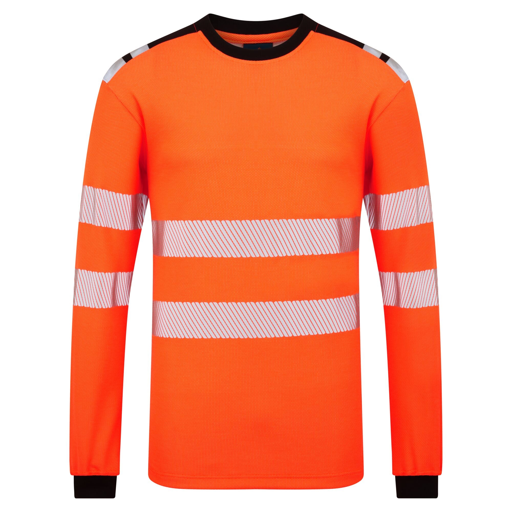 PW3 Modaflame gebreid FR T-shirt met lange mouwen - Oranje/Zwart