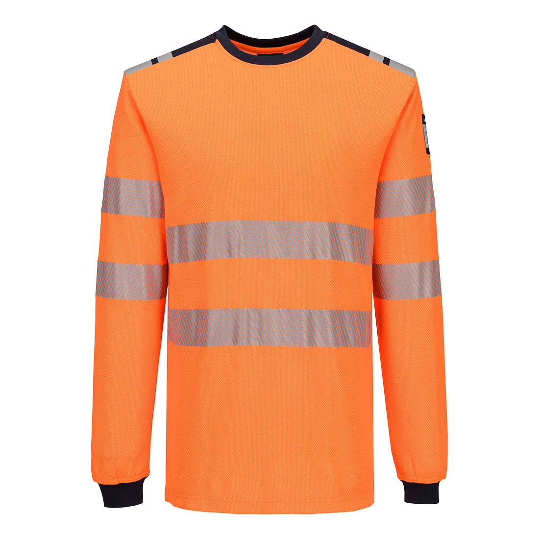 PW3 Modaflame Knit HVO FR Long Sleeve T-Shirt - Orange/Navy