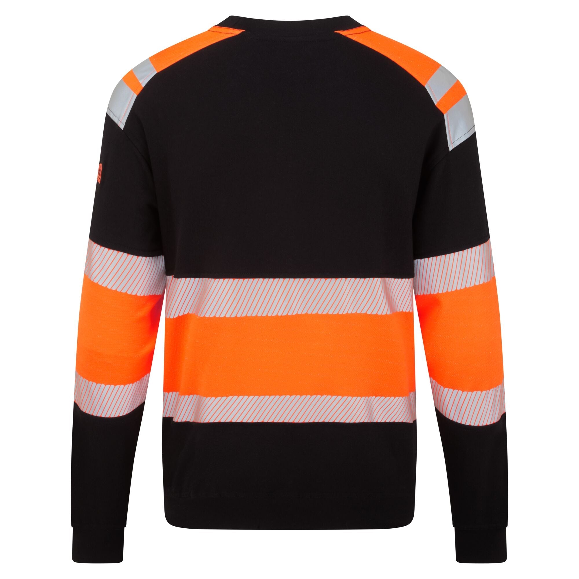 PW3 Modaflame Hi-Vis Klasse 1 FR Sweatshirt - Oranje/Zwart - achterkant