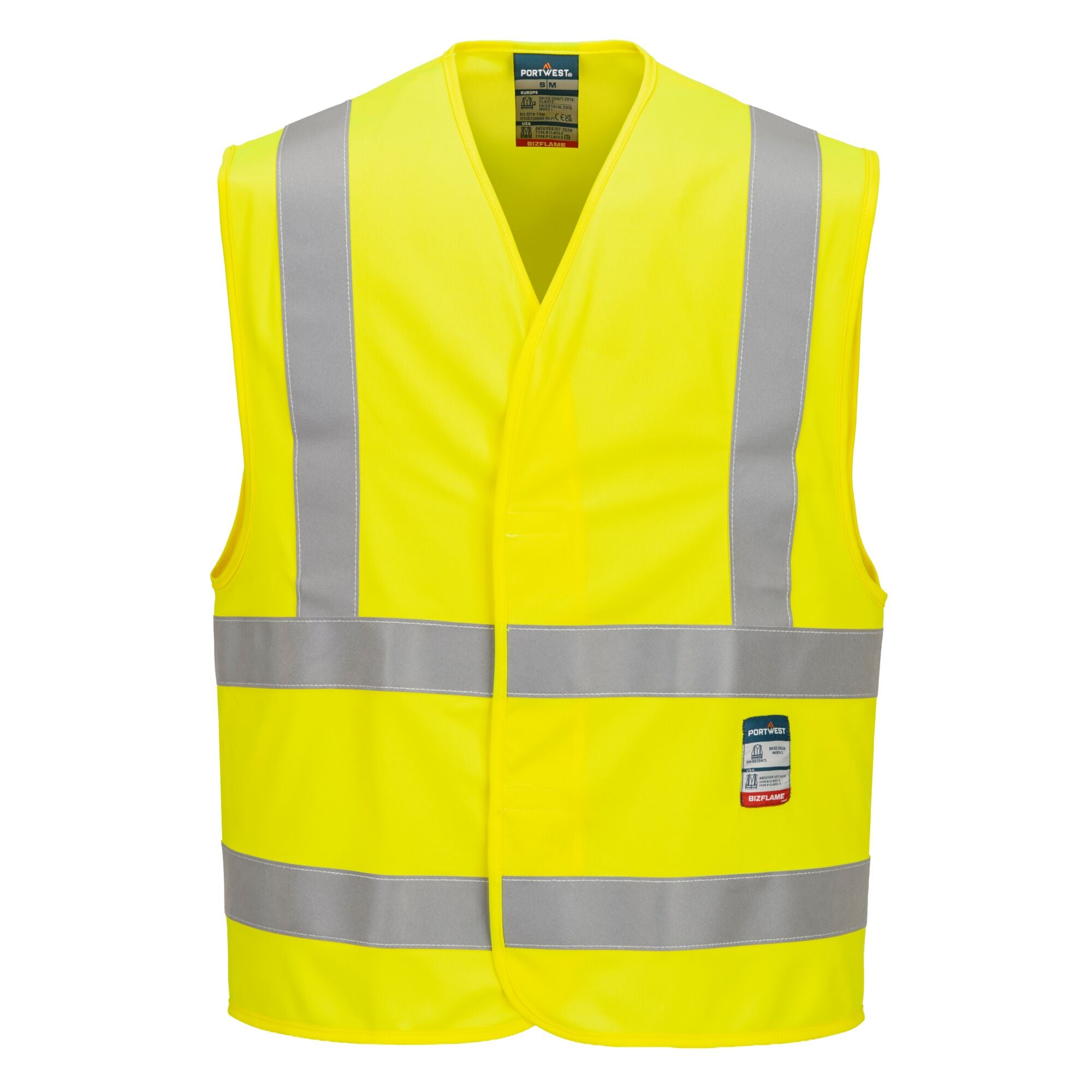 Hi-Vis Vest - Vlamvertragend - Geel