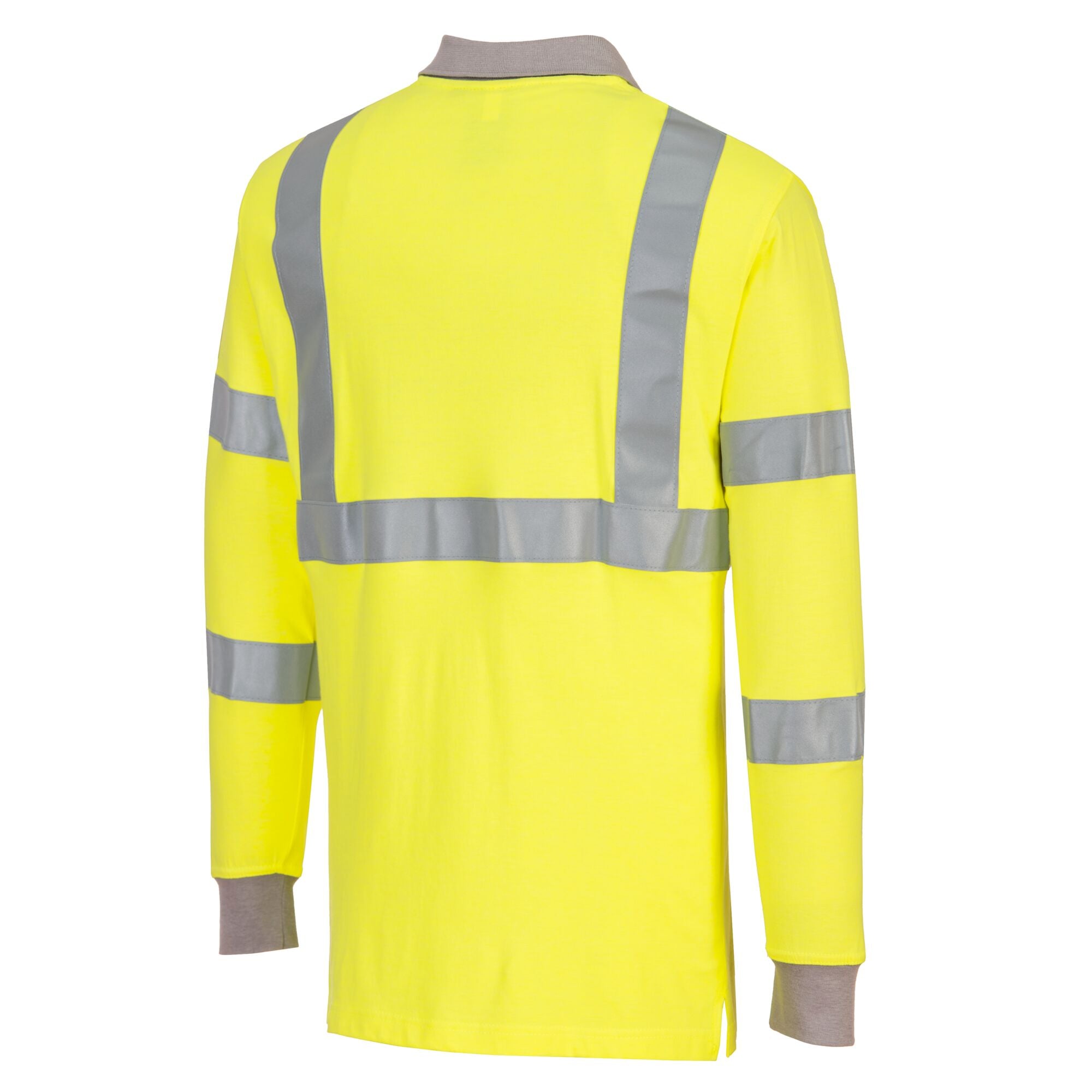 Vlamvertragende Modaflame Antistatische lange mouw Poloshirt FR77 - Geel - opname 3