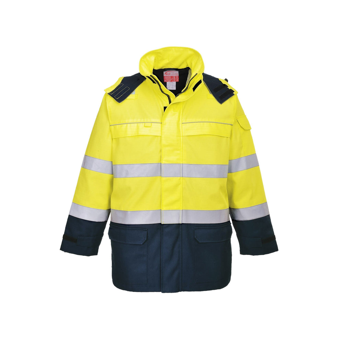 Bizflame Regen+ Hi-Vis Vlamboog Jack FR79 - Geel/Marine