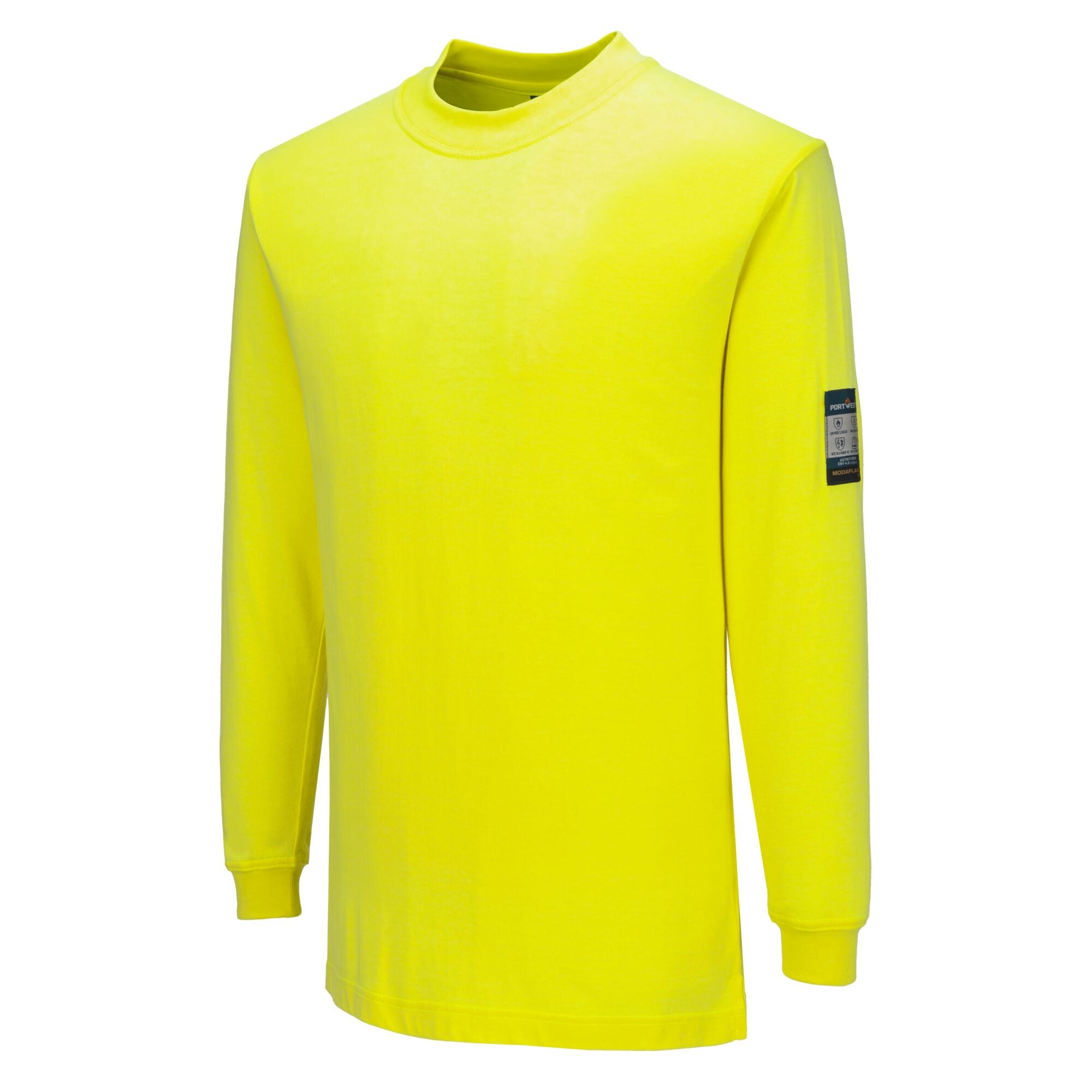 Modaflame gebreid FR T-shirt met lange mouwen - Geel - opname 2