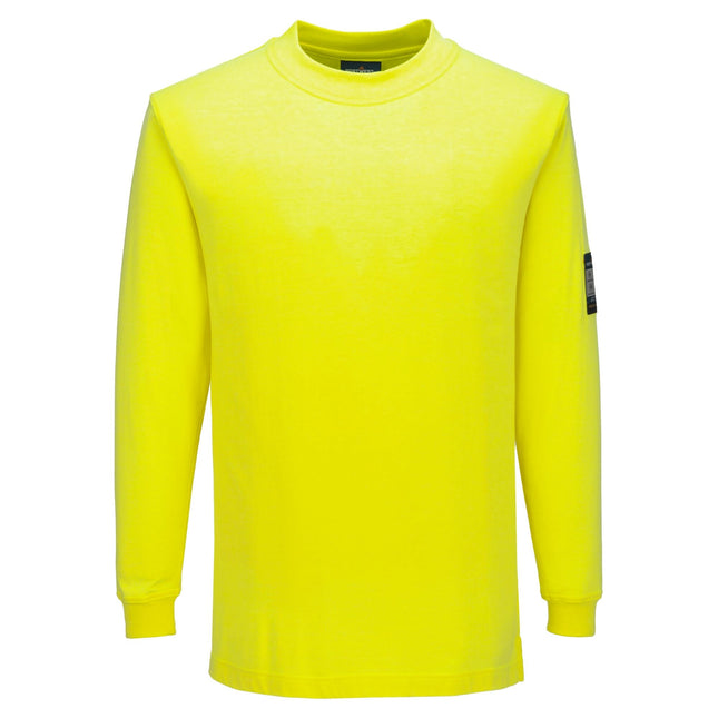 Modaflame gebreid FR T-shirt met lange mouwen - Geel