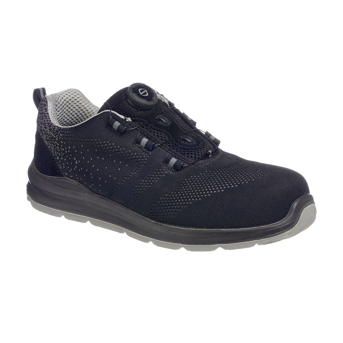 Composite Textile Wire Lace Trainer S1P SRC - Black/Grey