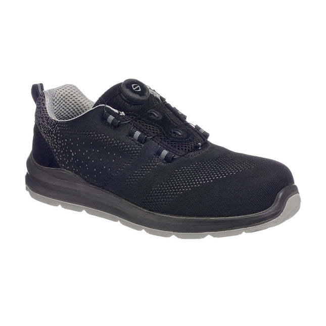 Composite Textile Wire Lace Trainer S1P SRC - Black/Grey