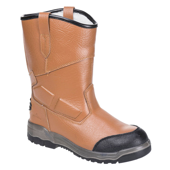 Steel Action Leather Rigger Boot S3 CI SRC - Tan