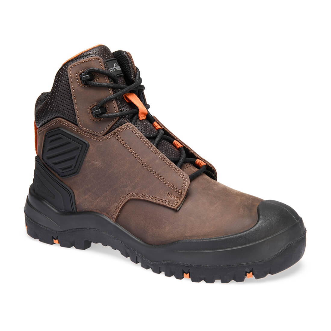 Steel Leather Ankle Boot S3 SC HRO HI CI LG SR FO - Brown/Orange