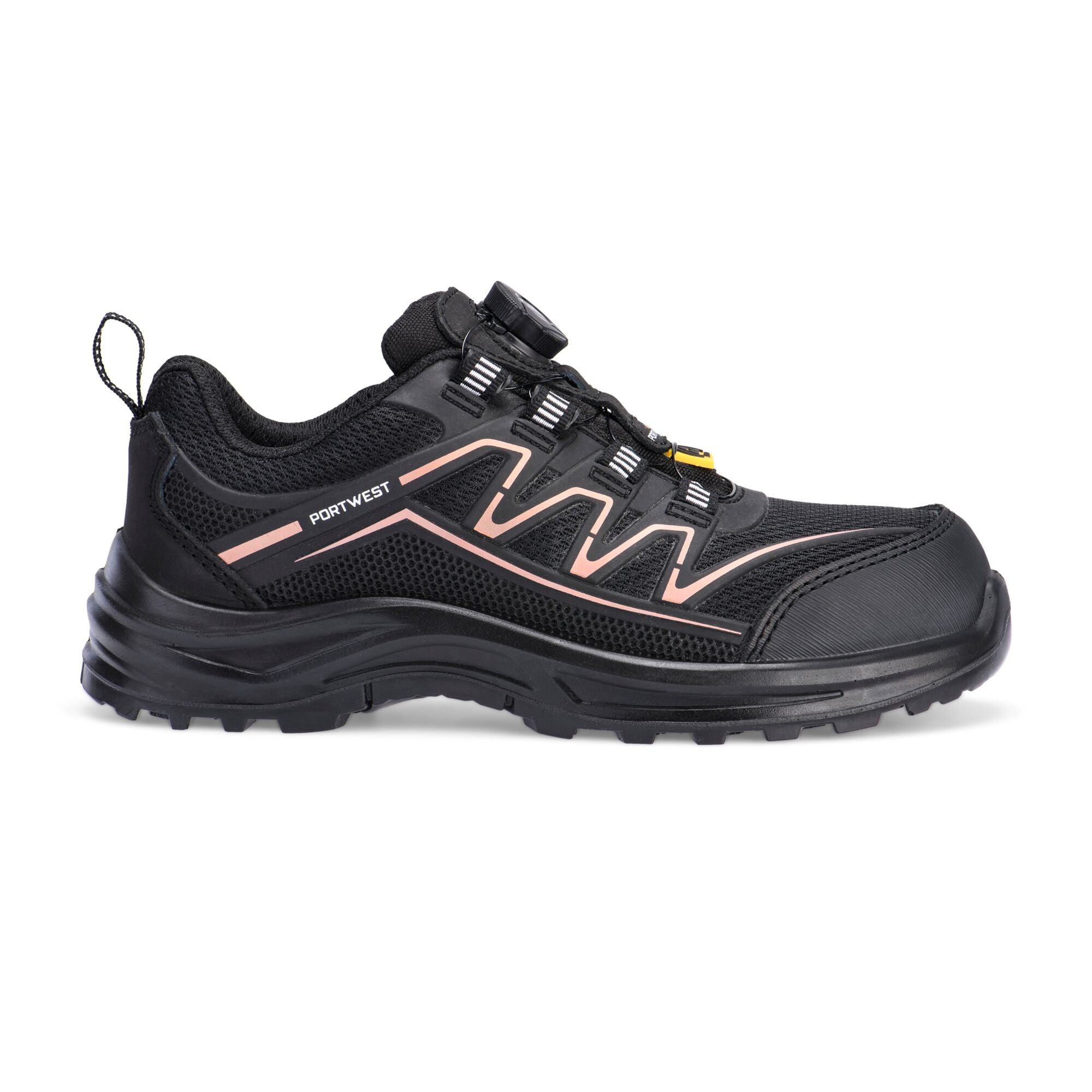 Composiet KPU-trainers voor dames S1PS FO SR ESD - Zwart/Roze - opname 5