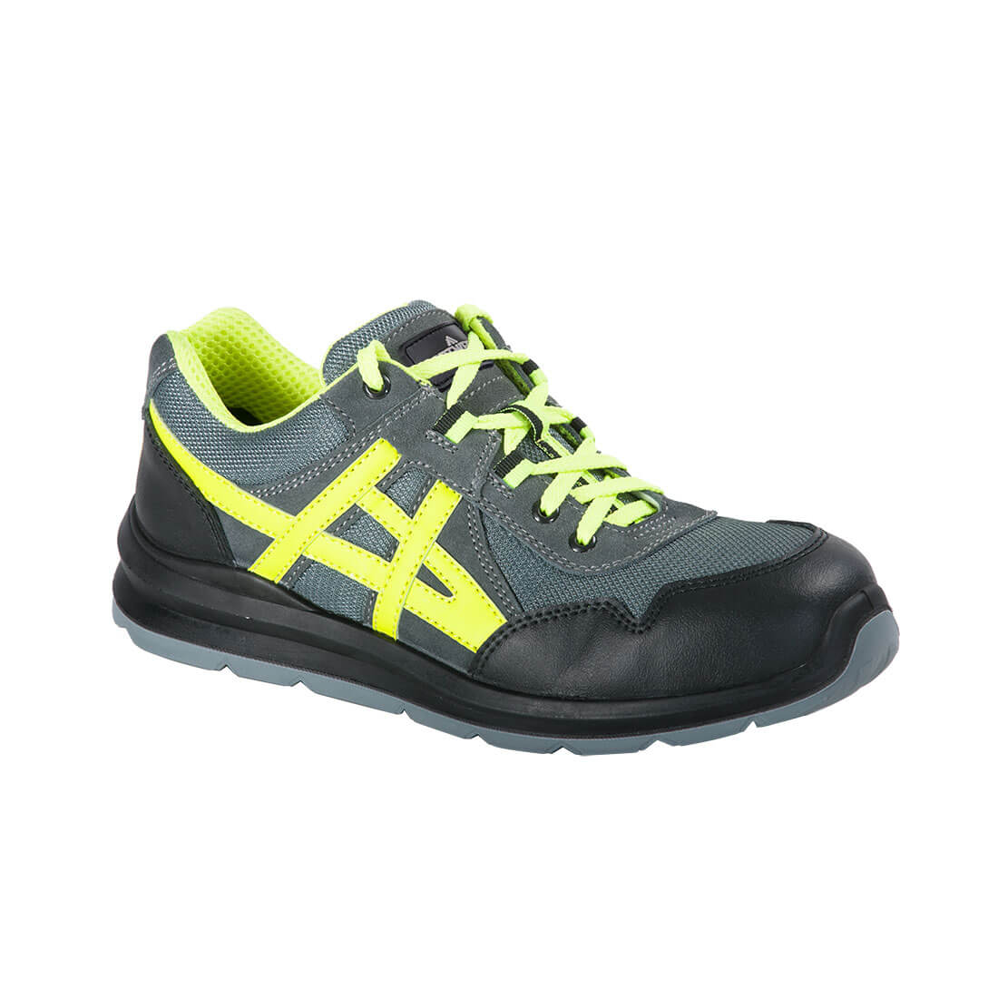 Steel Leather and Textile Trainer S1 FO SR - Grey
