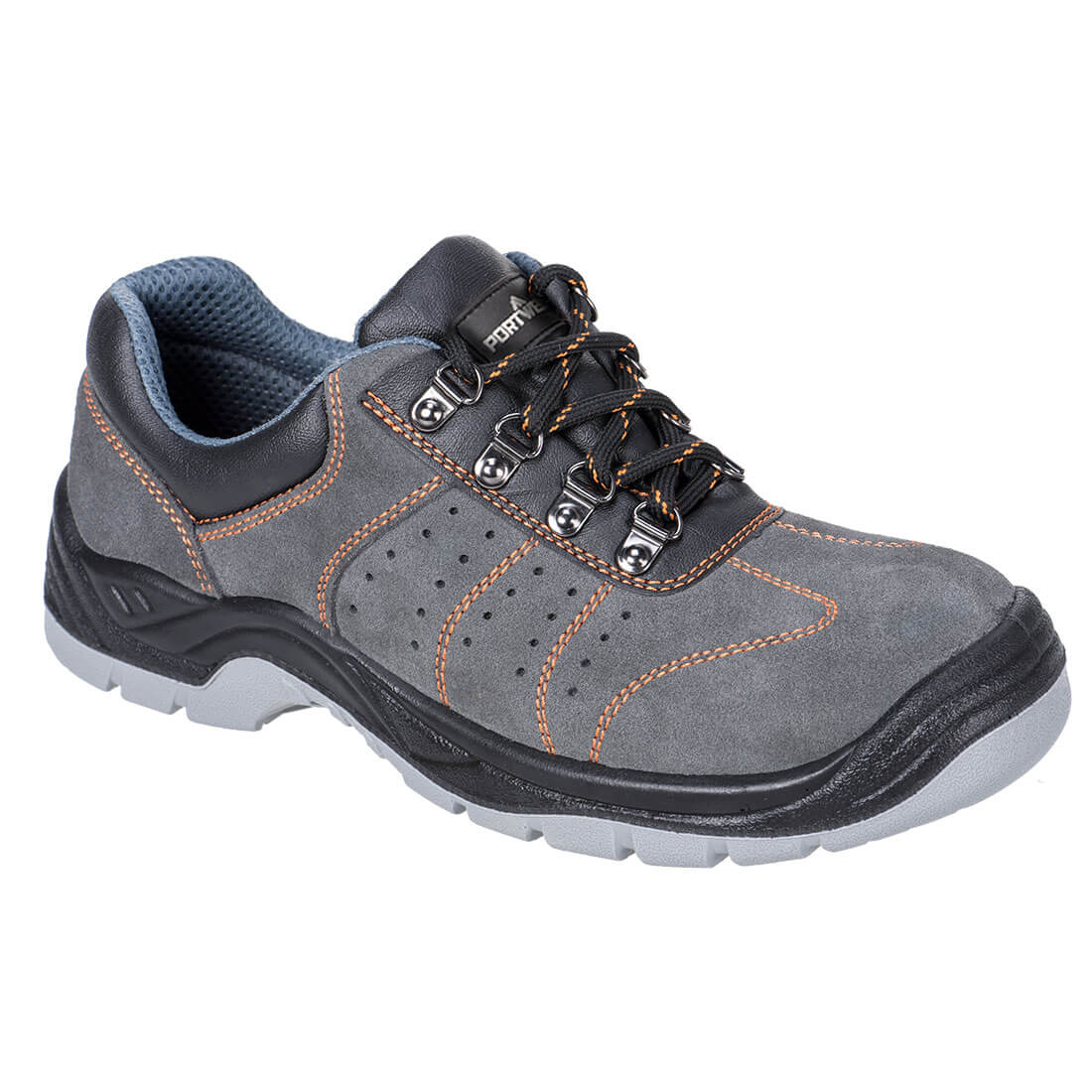 Steel Suede Leather Low Shoe S1P SRC - Grey
