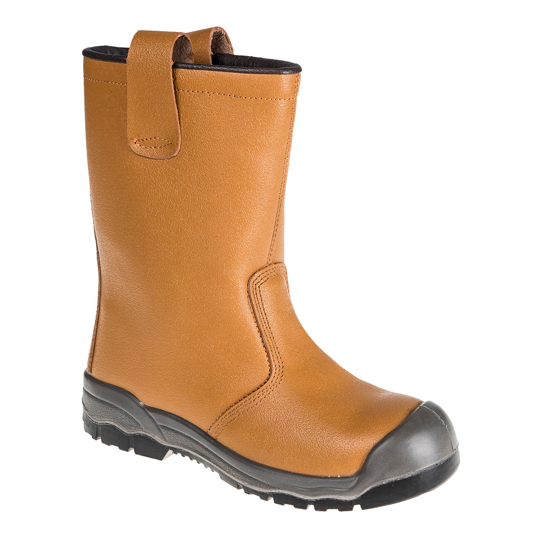 Steel Action Leather Rigger Boot S1P SR - Tan