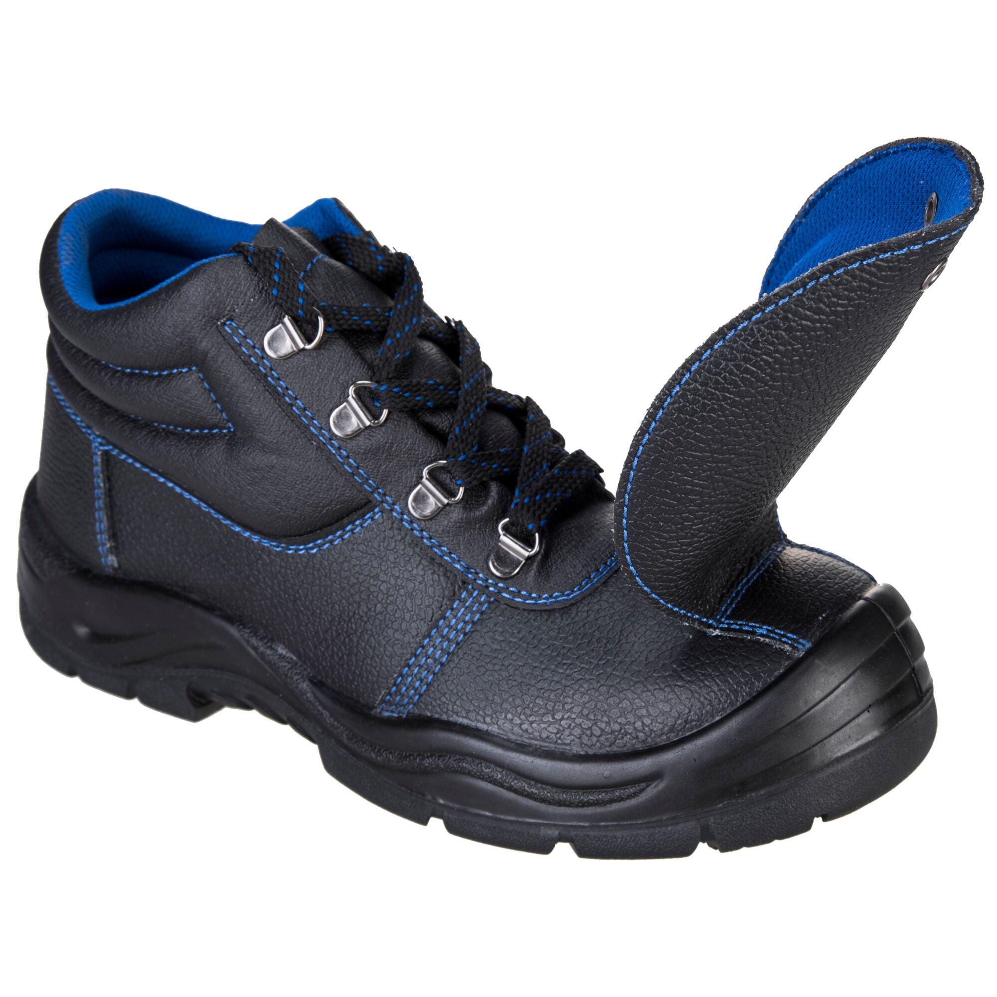 Stalen lederen metatarsal schoen S3 SR FO M HRO - Zwart - opname 2
