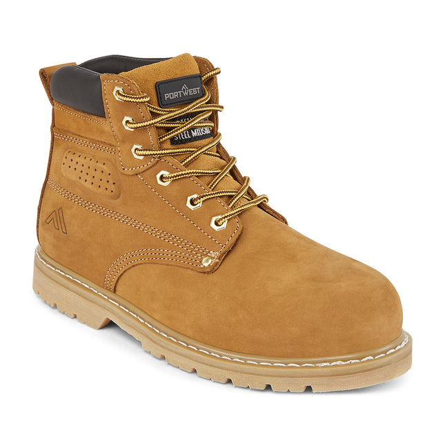 Steel Nubuck Leather Ankle Boot SBP HRO - Honey