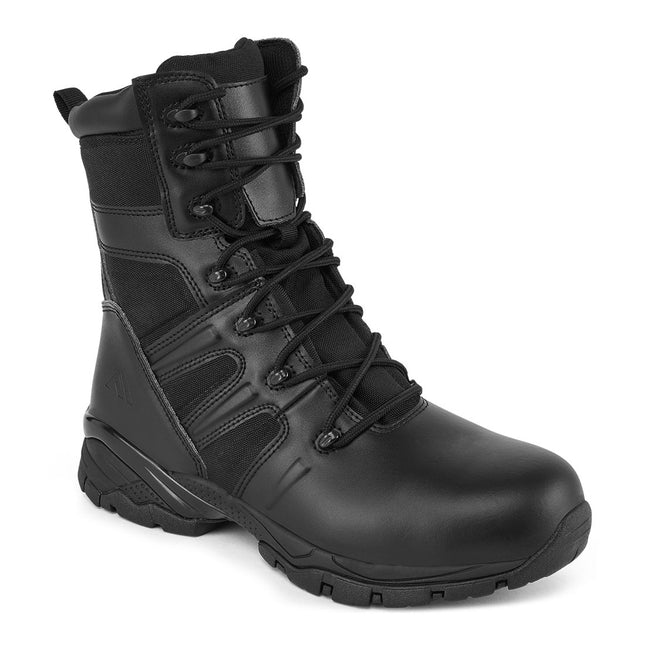 Steel Action Leather and Mesh High Boot S3 SR HRO - Black