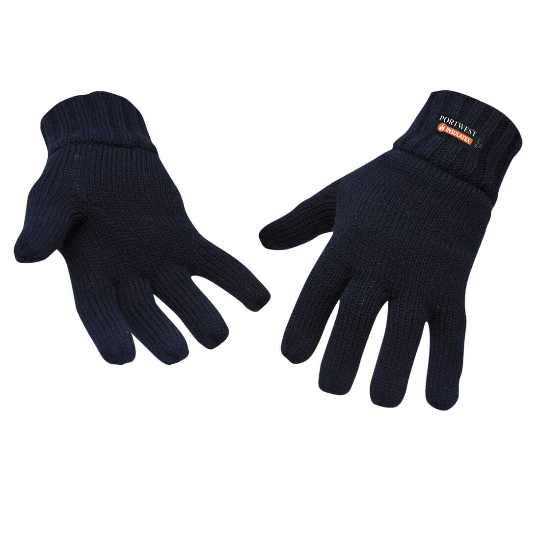 Gevoerde Gebreide Handschoen - Navy