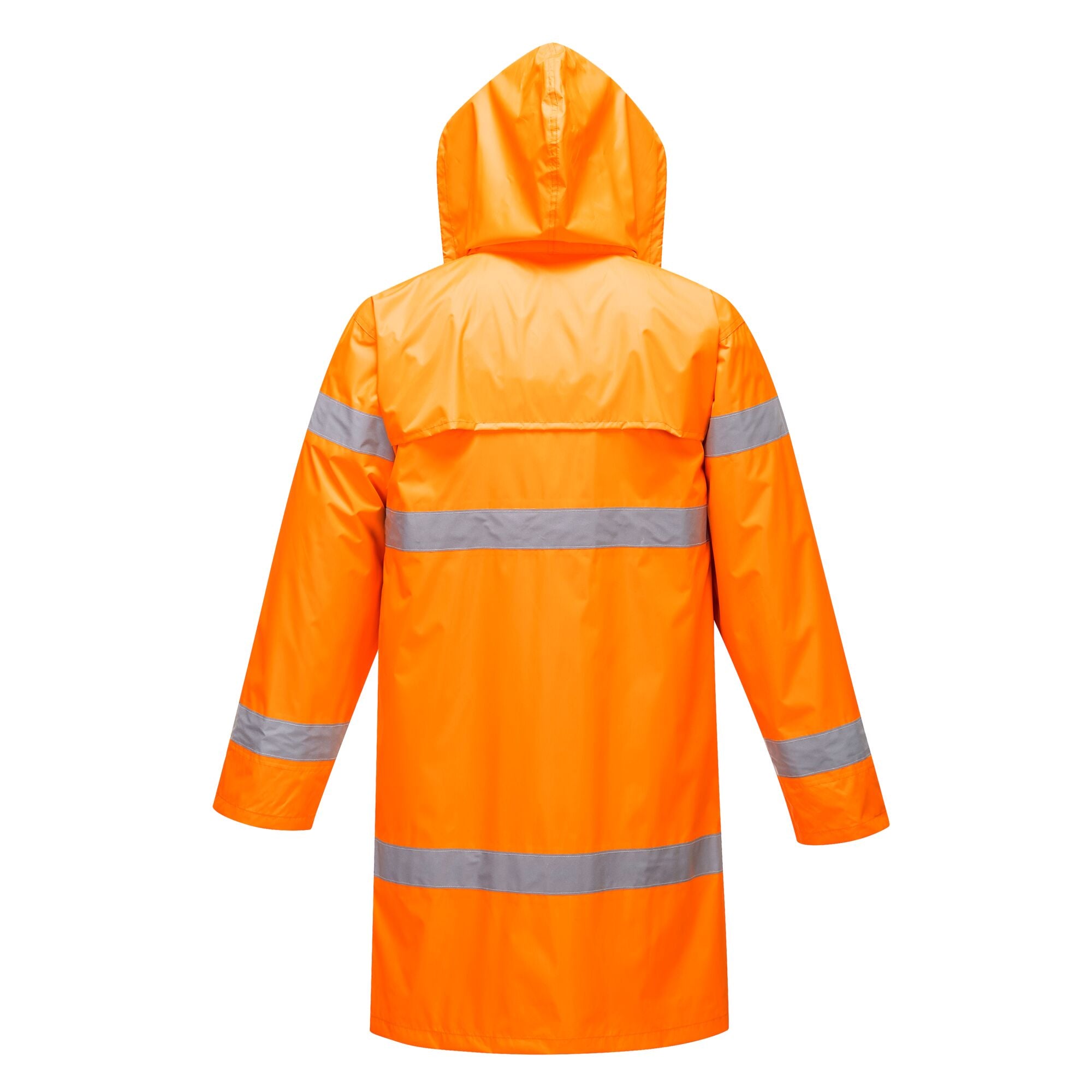 Hi-Vis Regenjas 100cm - Oranje - achterkant