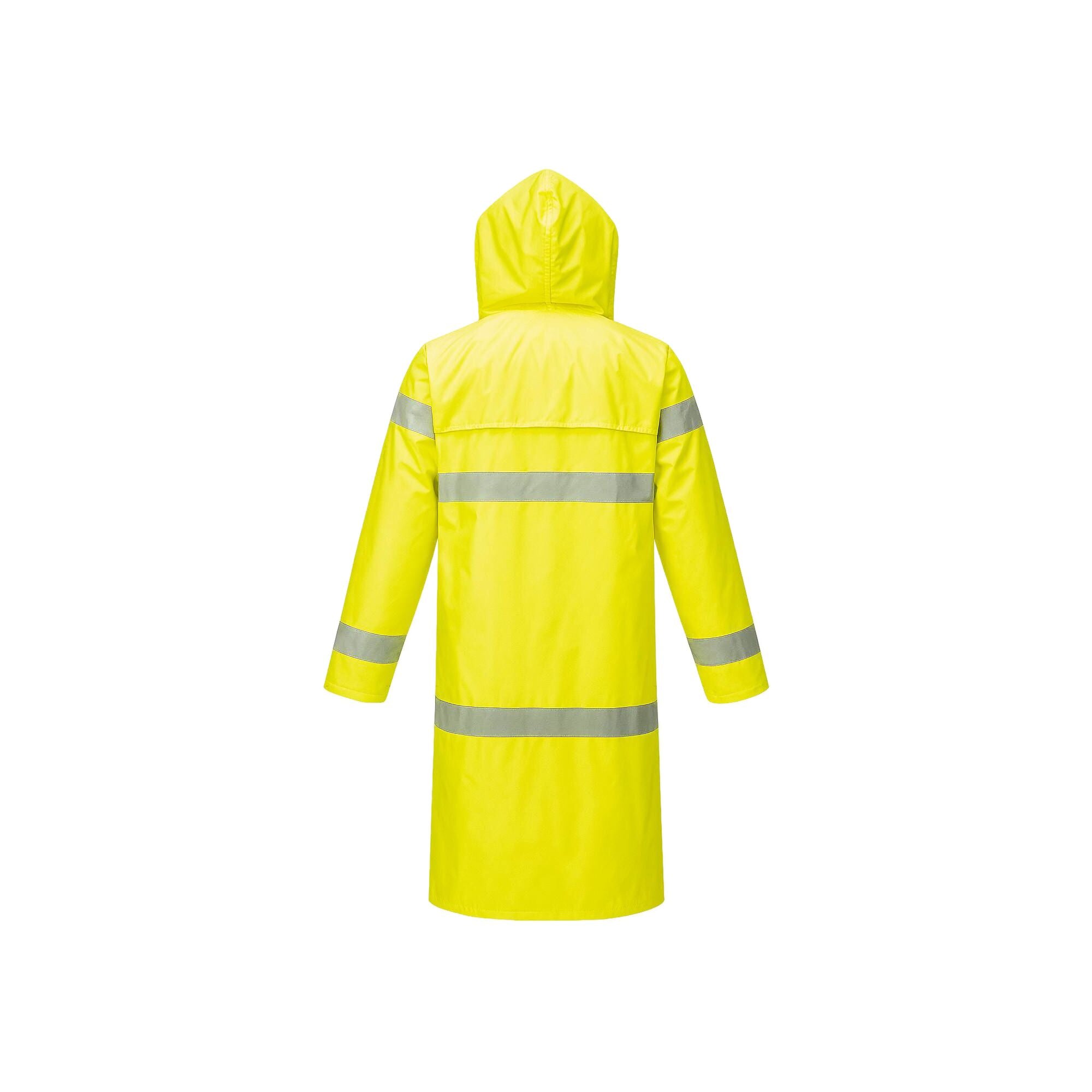 Hi-Vis Regenjas 100cm - Geel - achterkant