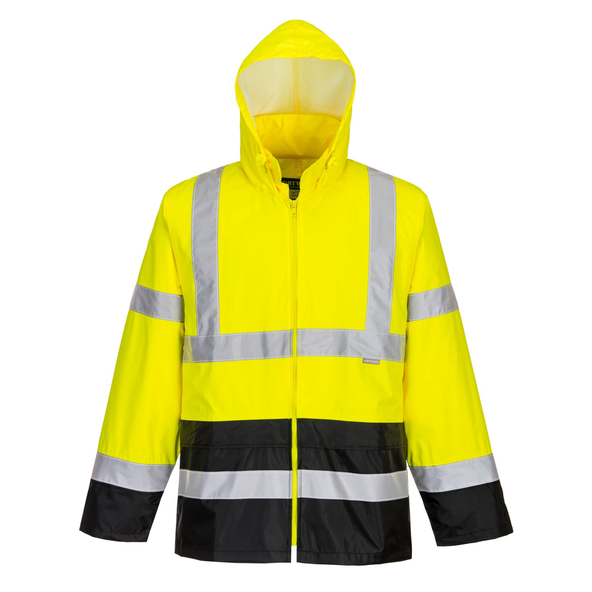 Hi-Vis Klassiek Tweekleuren Regenjack - Geel/Zwart