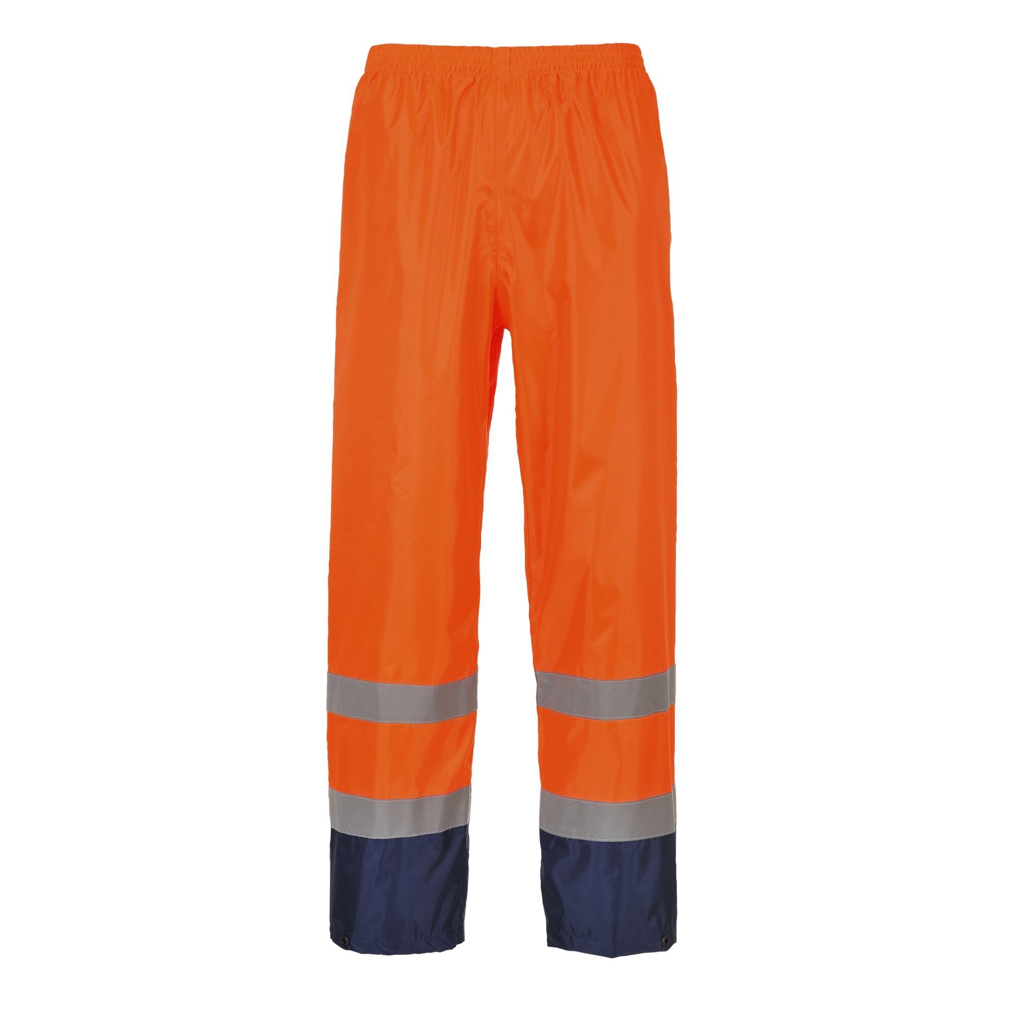 Hi-Vis Klassieke Tweekleuren Regenbroek - Oranje/Marine