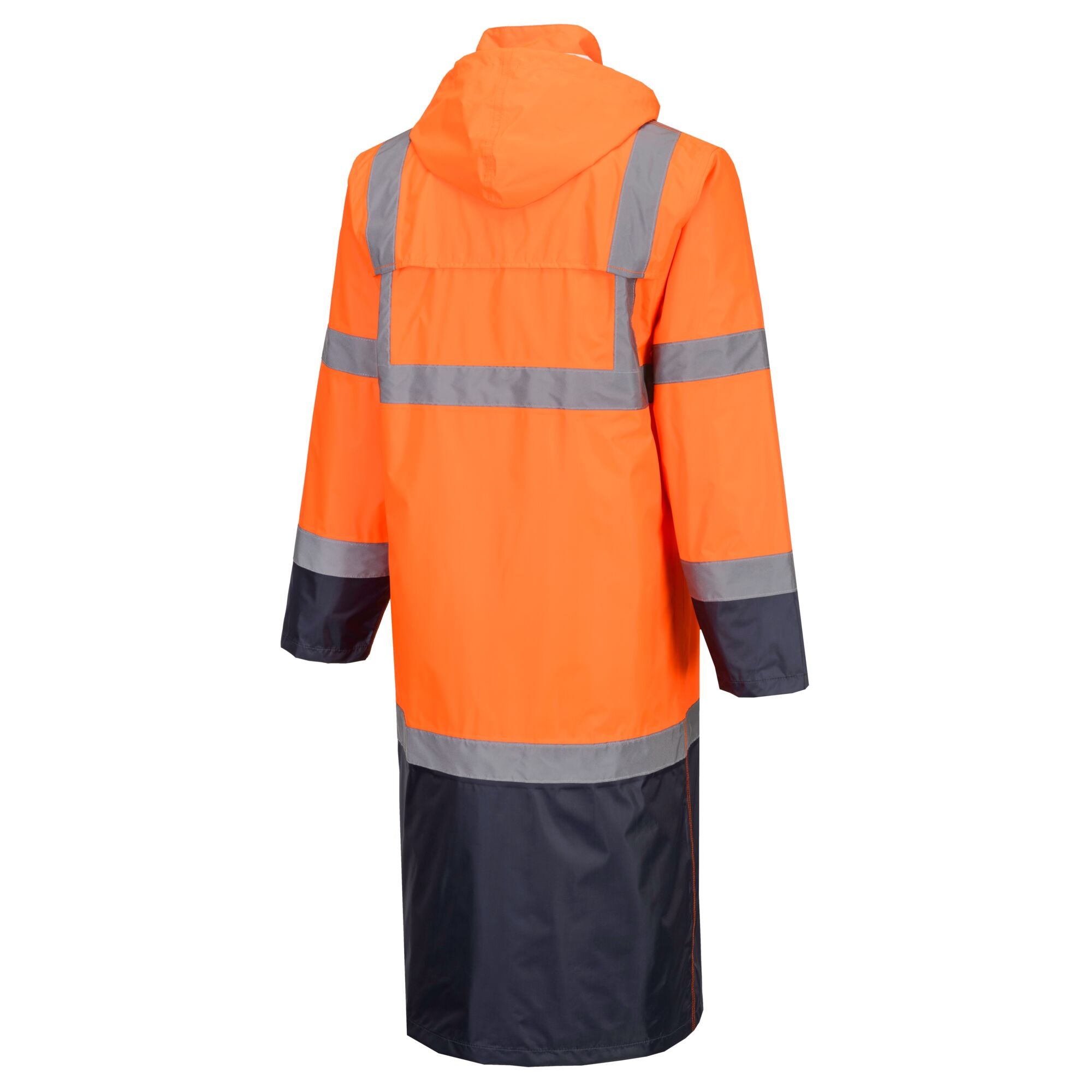 Hi-Vis Contrast Regenjas 122cm - Oranje/Marine - opname 3