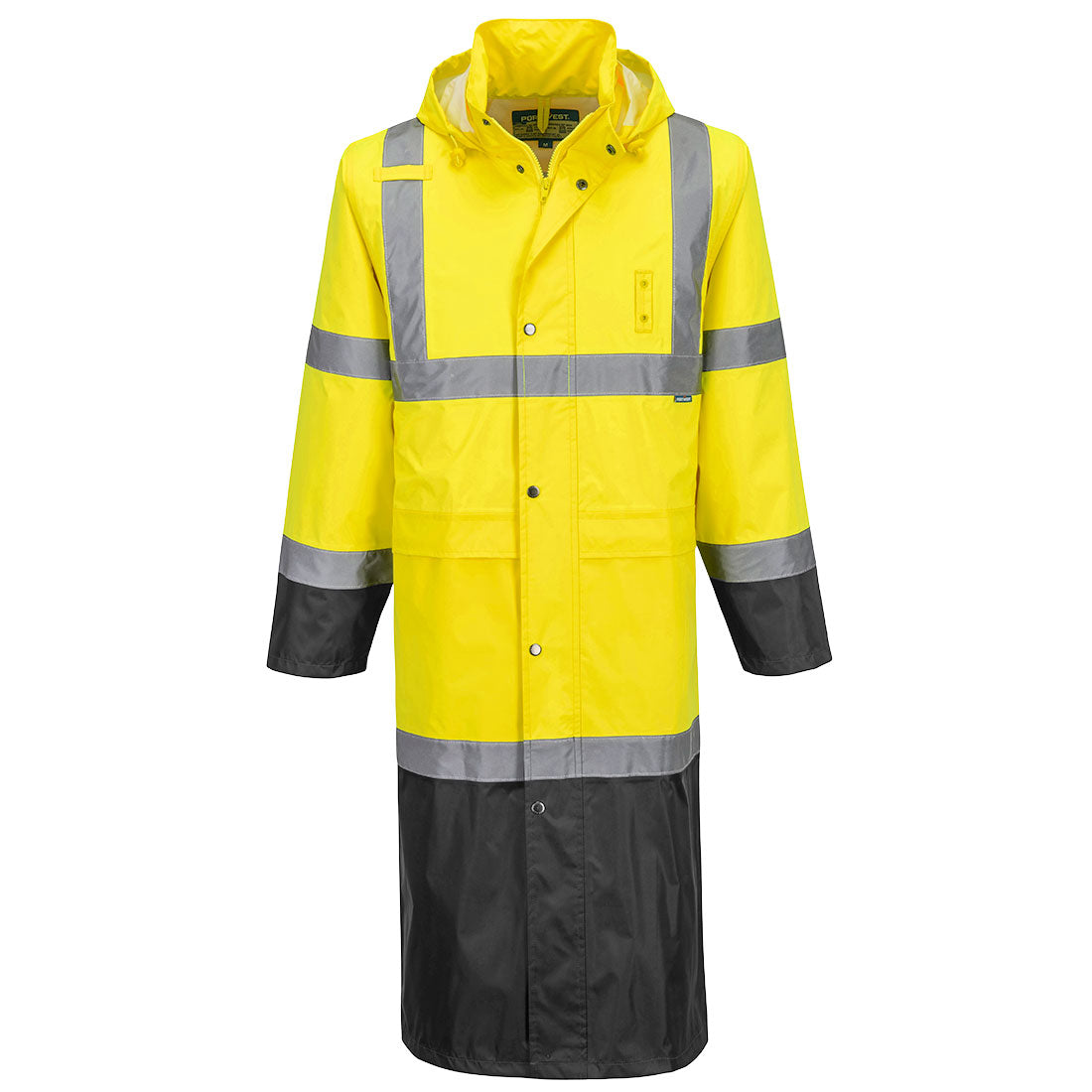 Hi-Vis Contrast Raincoat 122cm - Yellow/Black
