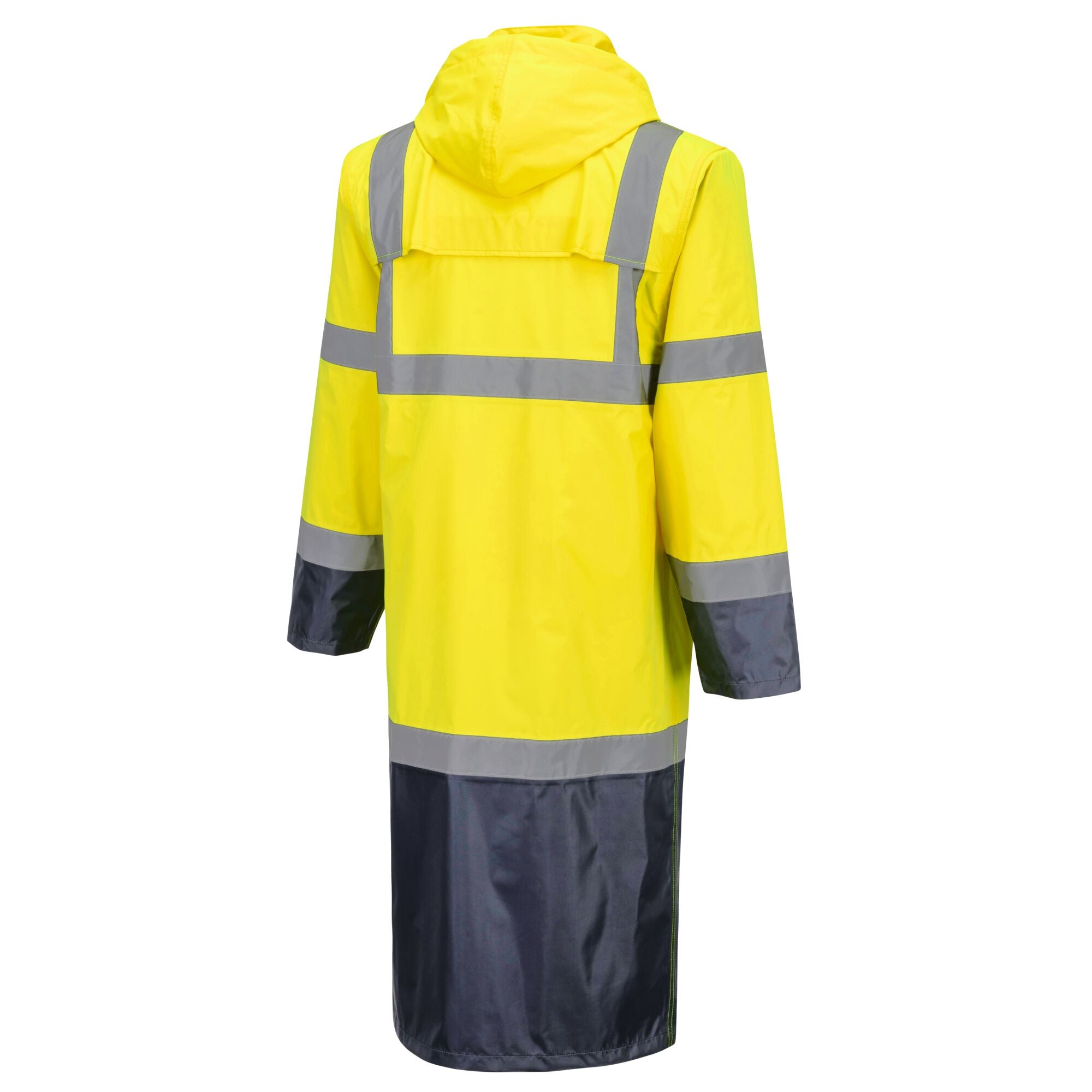 Hi-Vis Contrast Regenjas 122cm - Geel/Marine - opname 2