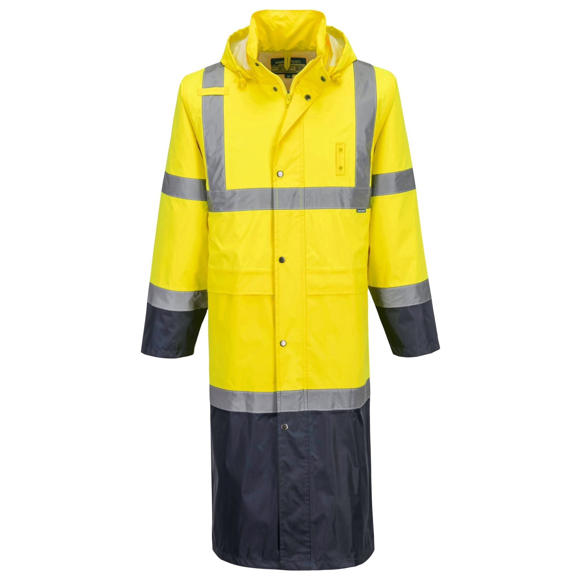 Hi-Vis Contrast Regenjas 122cm - Geel/Marine