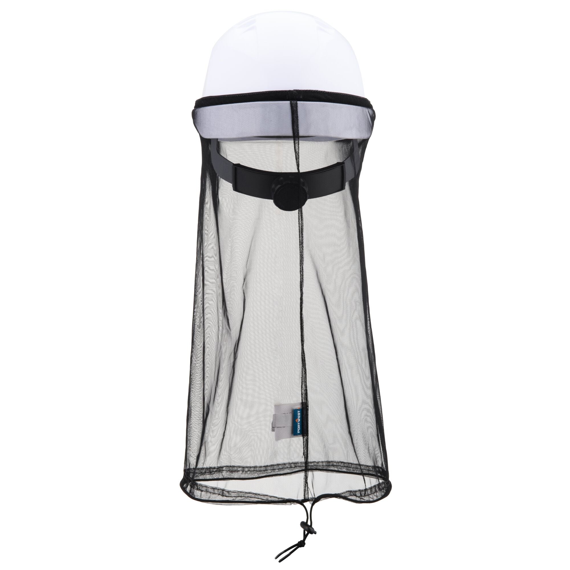 Verpakbaar Helm Insectennet - Zwart - achterkant