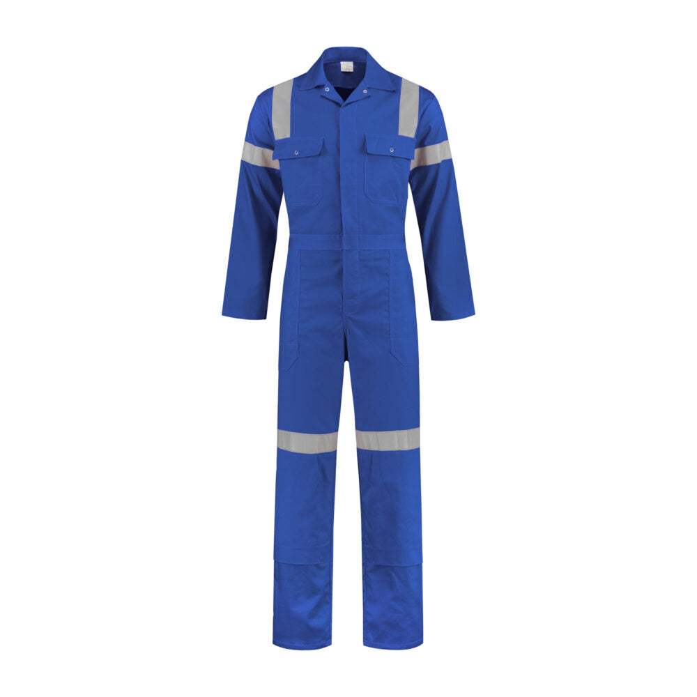High visibility overall 100% cotton cornflower blue