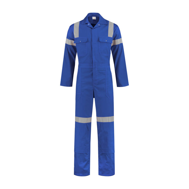 Hoge zichtbaarheidsoverall 100% katoen korenblauw - korenblauw
