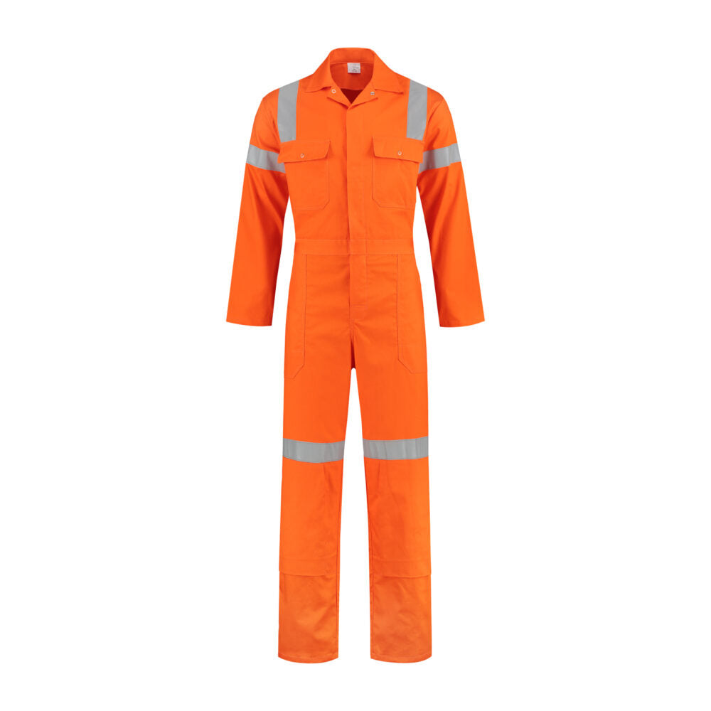 Hoge zichtbaarheidsoverall 100% katoen ORANJE - oranje