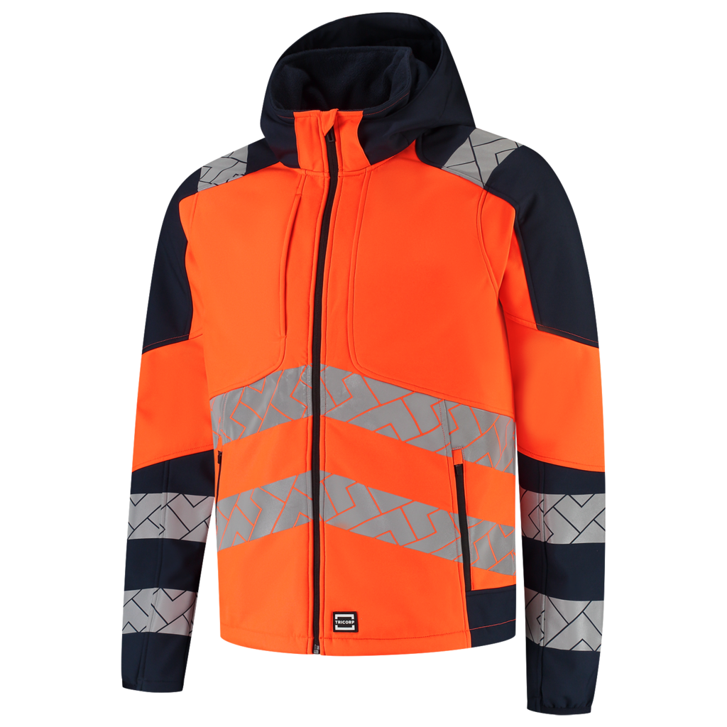 Softshell Capuchon High Vis Redefined - Fluor Orange Ink 1