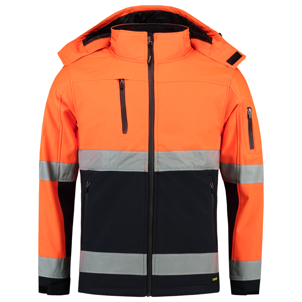 Softshell ISO20471 Bicolor - Fluor Orange Navy 2