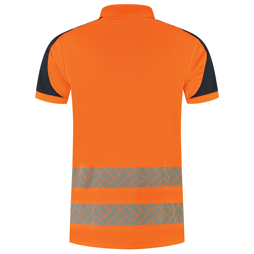 Poloshirt High Vis Redefined Industrieel Wasbaar - FluororangeInk 3