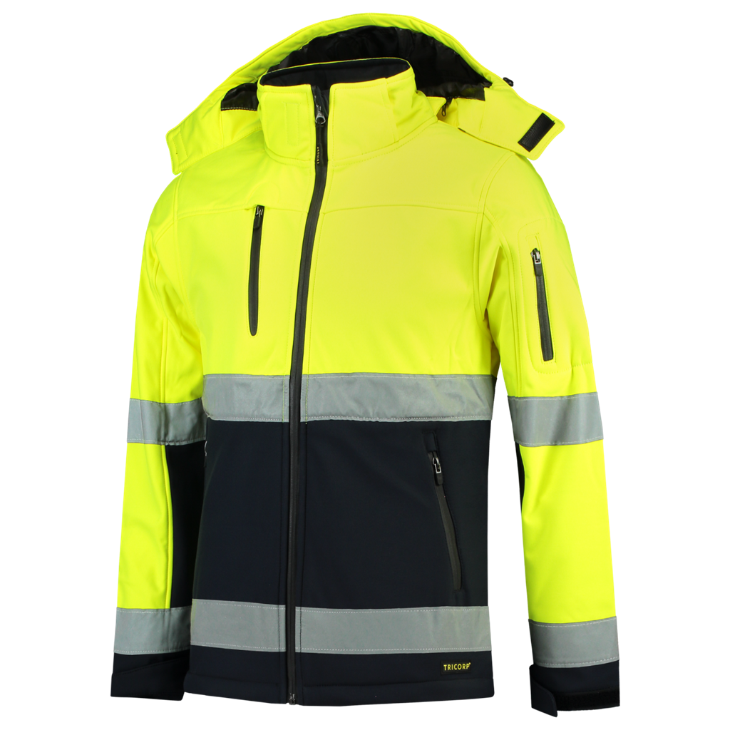 Softshell ISO20471 Bicolor - Fluor Yellow Navy
