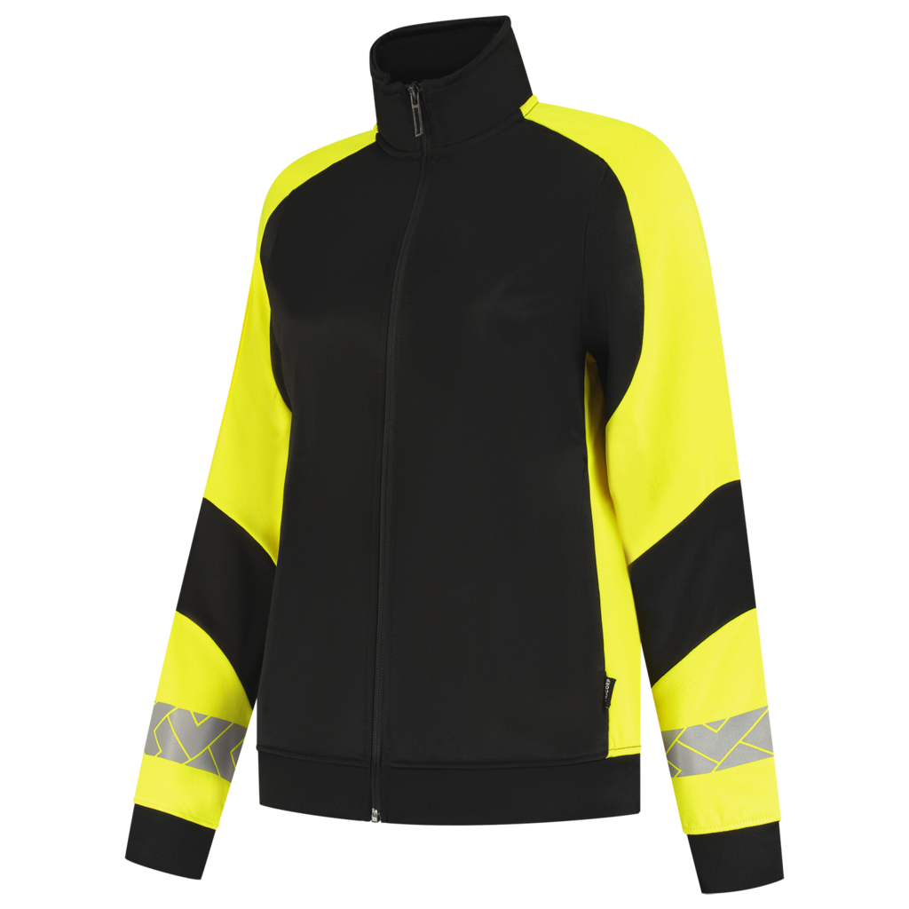 Sweatvest Reflective Redefined Dames - Black Fluor Yellow 1