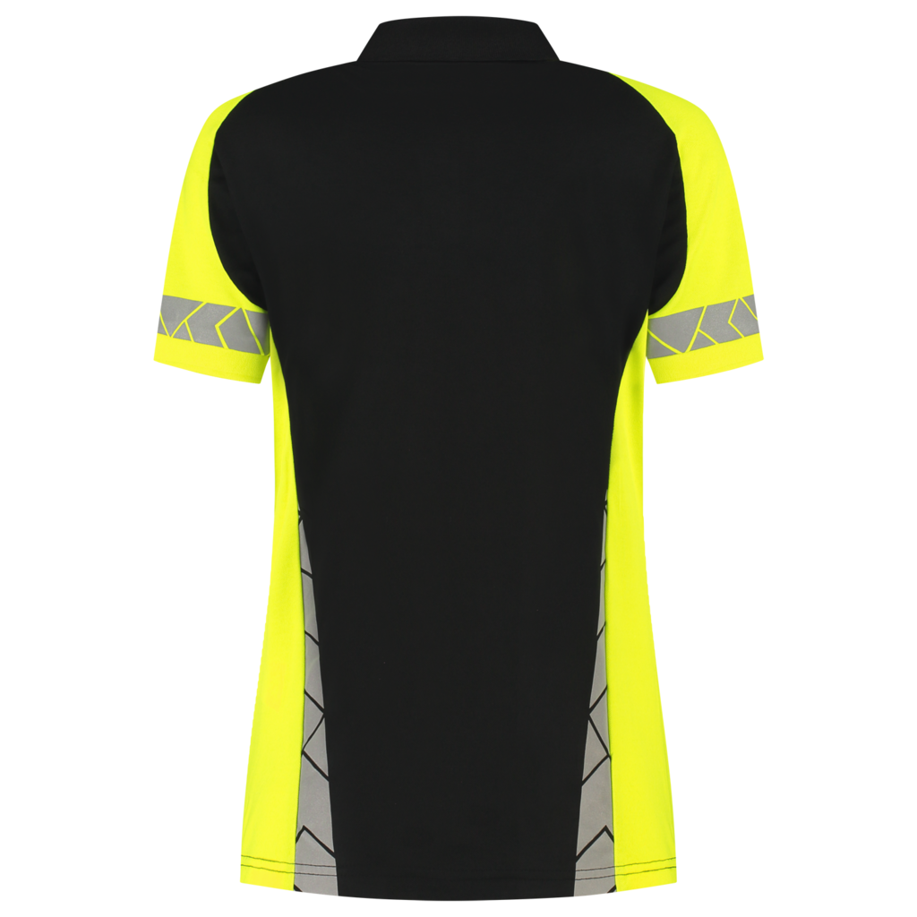 Poloshirt Reflective Redefined Dames - Black Fluor Yellow 3