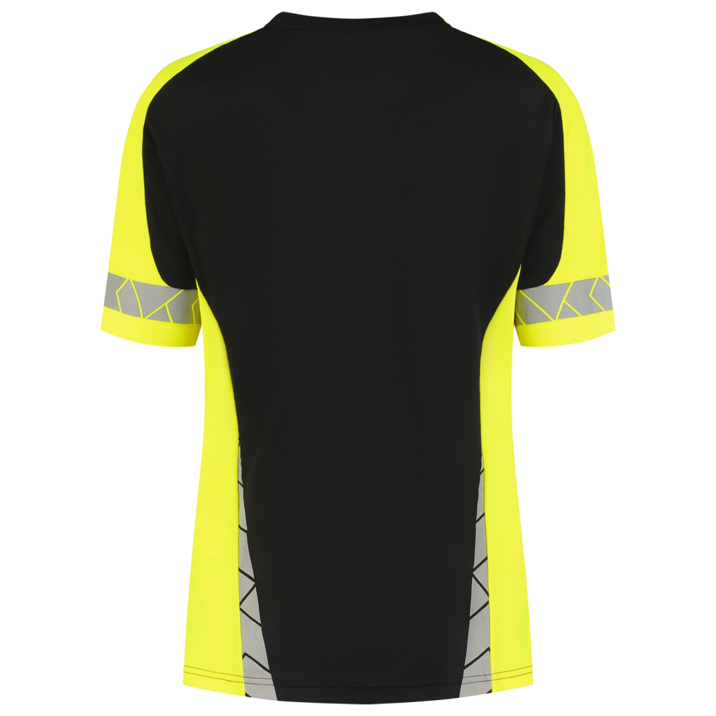 T-shirt Reflective Redefined Dames - Black Fluor Yellow 3