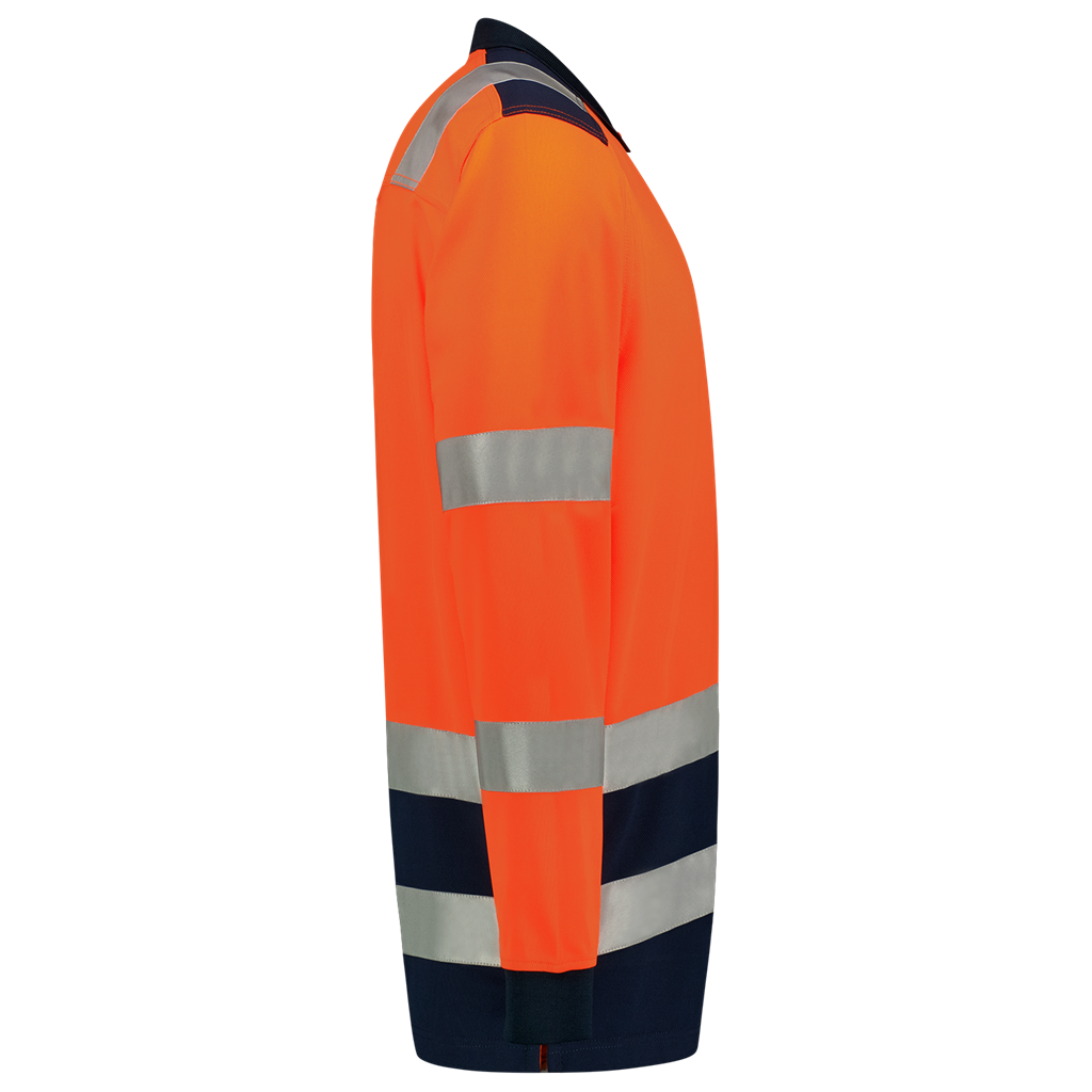 Poloshirt High Vis Bicolor Lange Mouw - Fluor Orange Ink 5